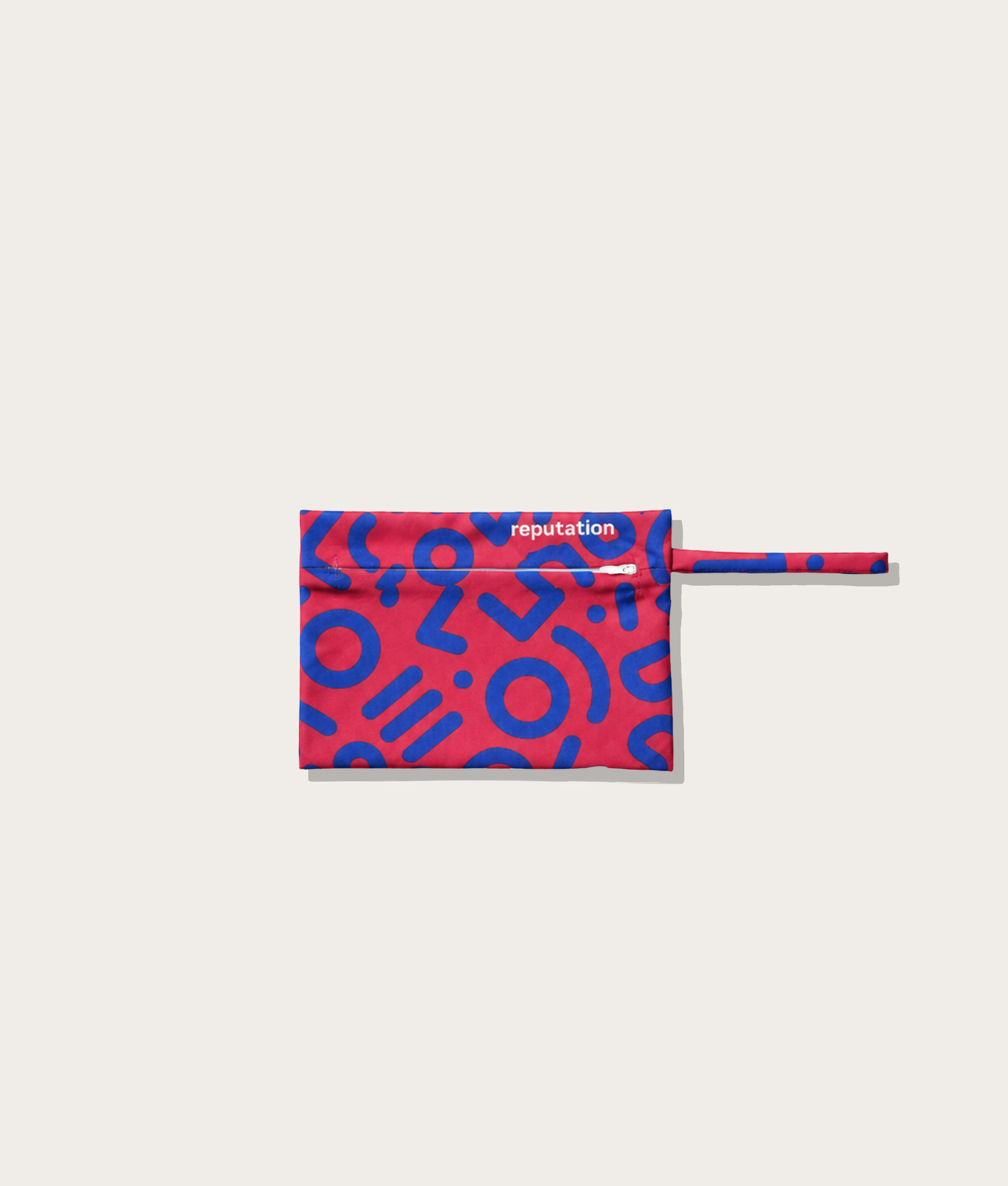Reputation Sunga 02 Red Blue Glyph — sunga brief detail and pouch flatlay