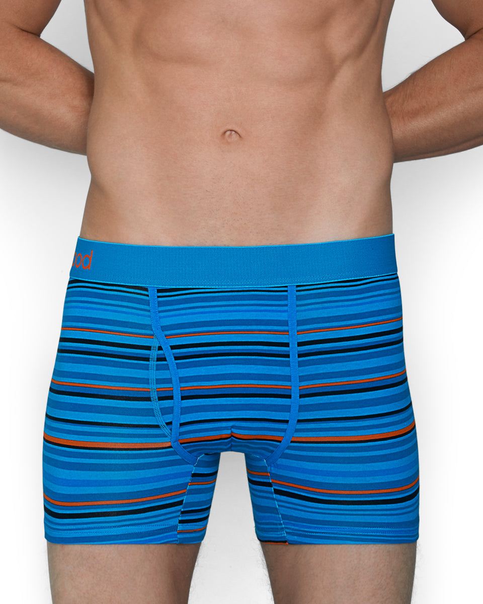 Wood Boxer Brief with Fly Midnight-stripe