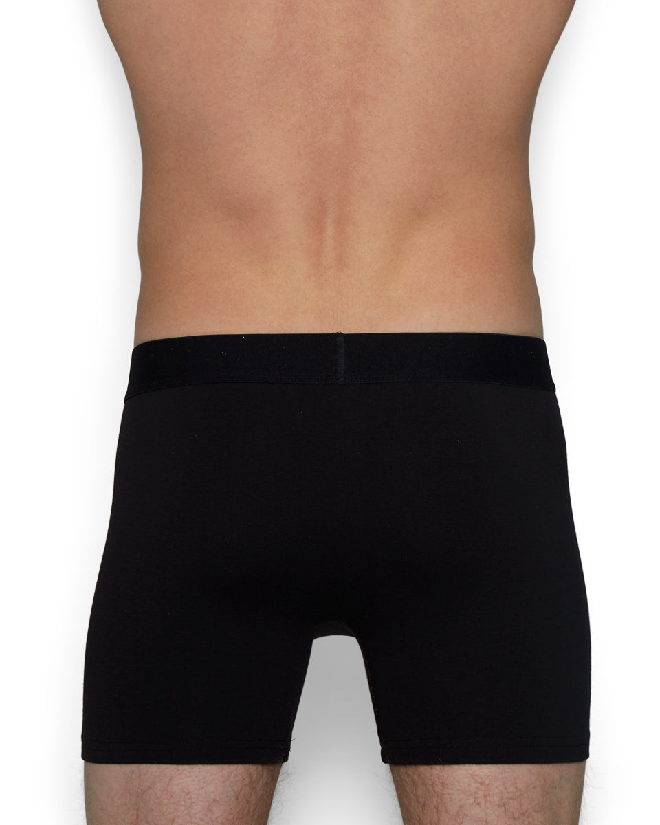 Wood Boxer Brief with Fly Black