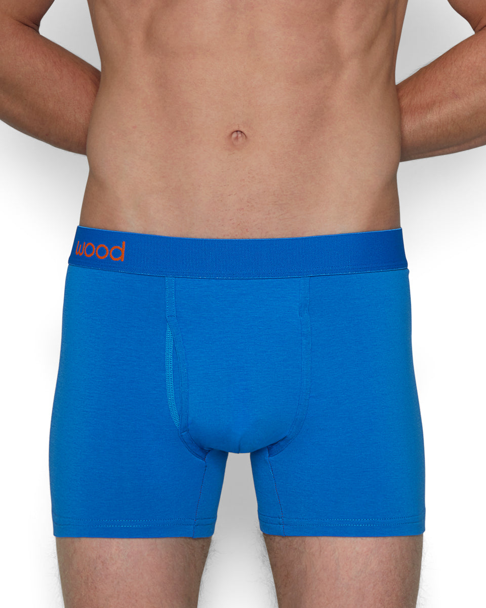 Wood Boxer Brief with Fly Hermosa-blue
