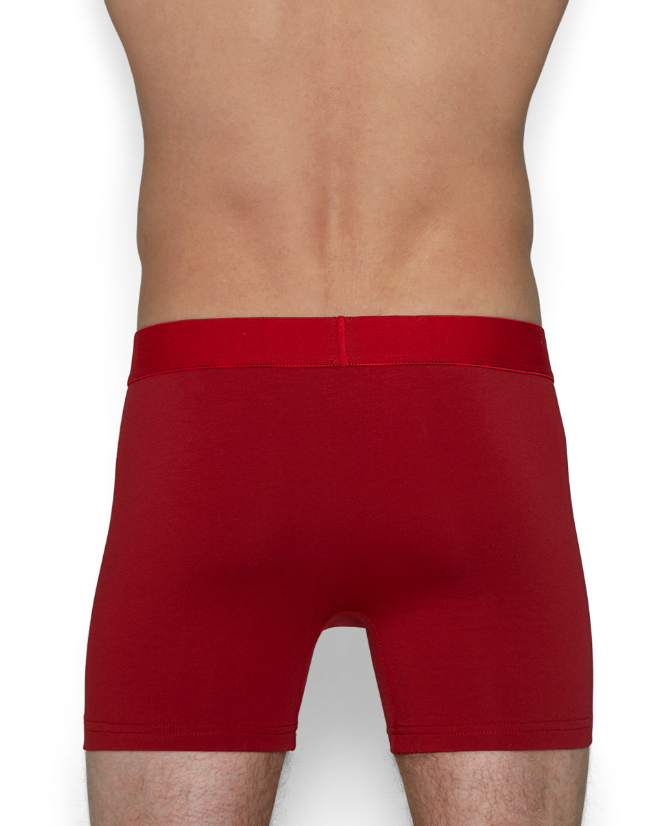 Wood Boxer Brief with Fly Crimson-red