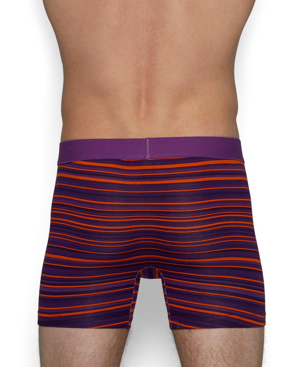 Wood Boxer Brief with Fly Purple-stripe