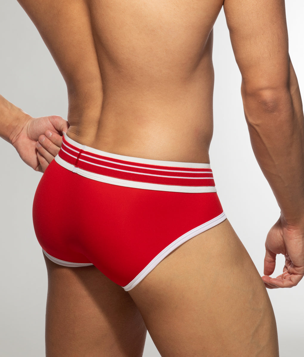 Addicted Double Trouble Brief Red
