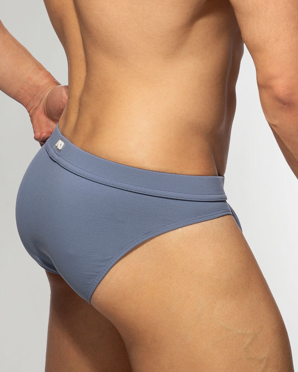 Addicted Worn Out Bikini Brief Blue-jeans