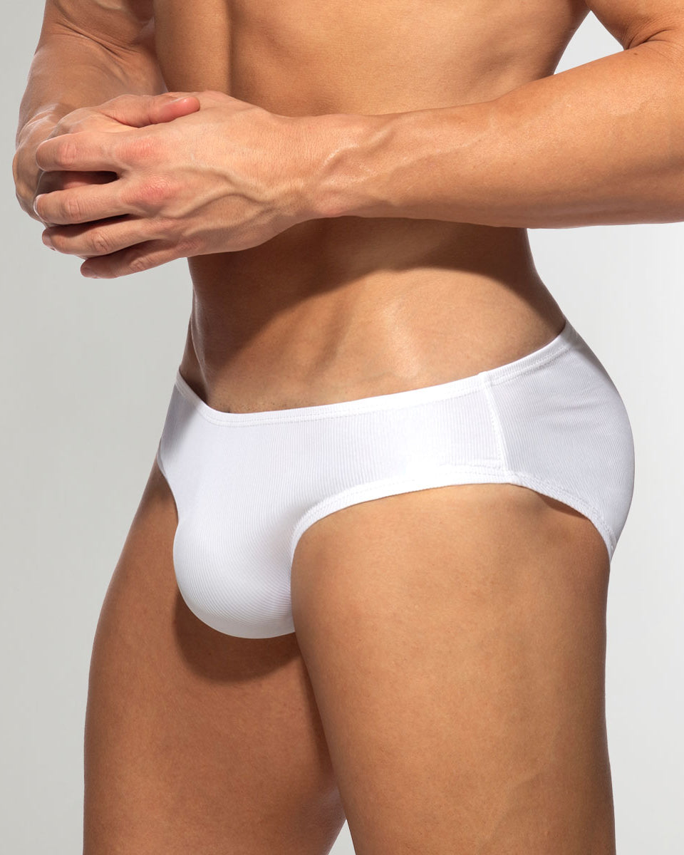 Addicted Snow White Rib Brief White
