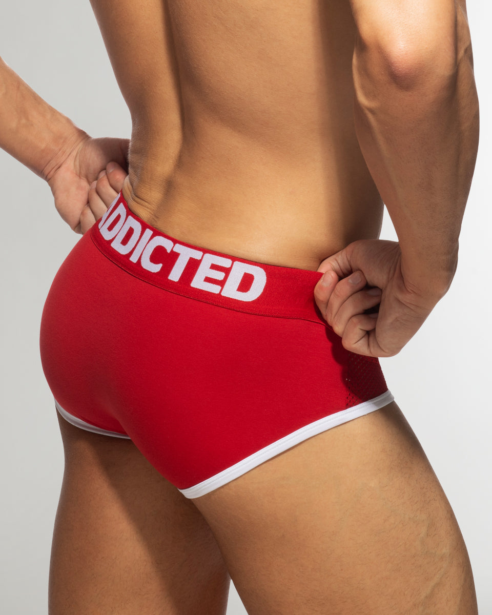 Addicted Mesh-Combi Cotton Brief Red