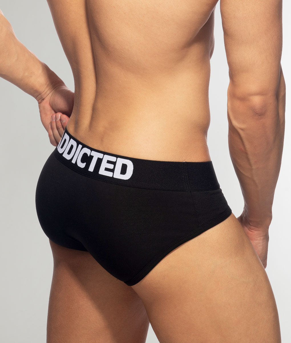 Addicted Flame Cotton Basic Brief Black