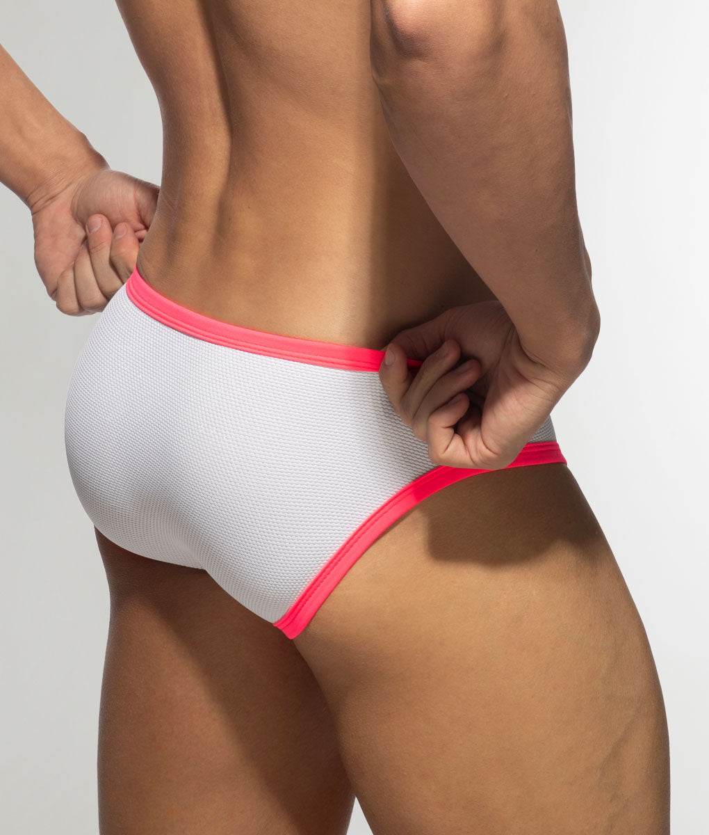 Addicted Snow White Neon Bikini Brief Neon-pink