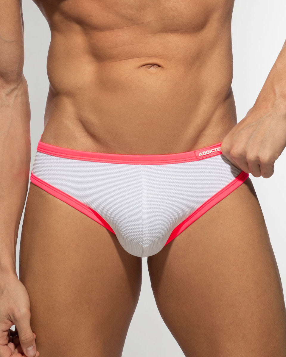 Addicted Snow White Neon Bikini Brief Neon-pink