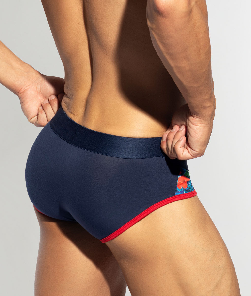 ES Collection Flowers Brief Navy