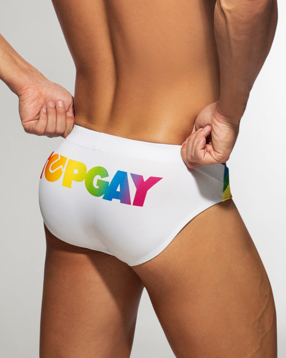 Addicted Topgay Swim Brief White