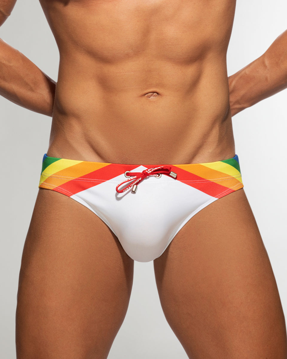 Addicted Topgay Swim Brief White