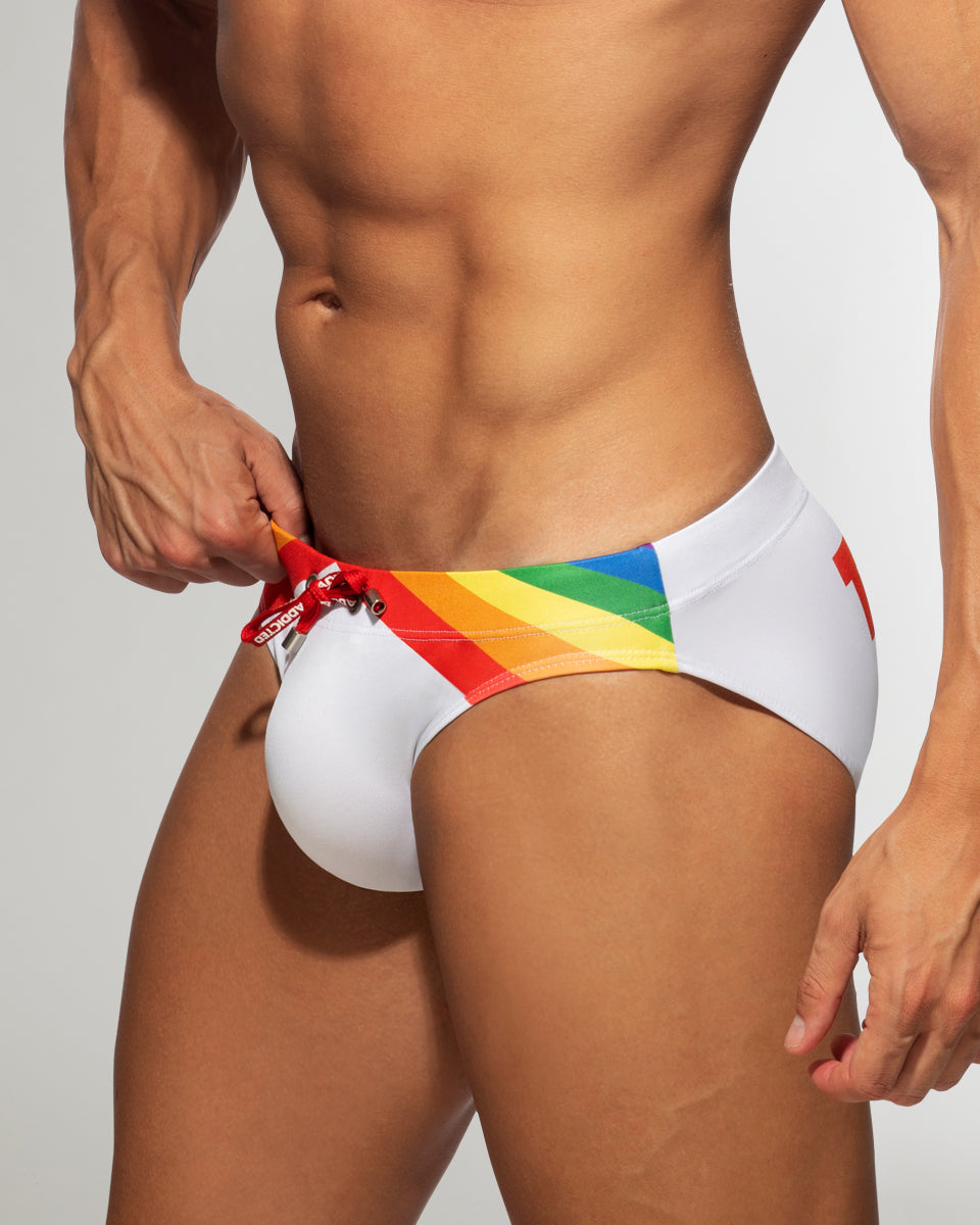 Addicted Topgay Swim Brief White