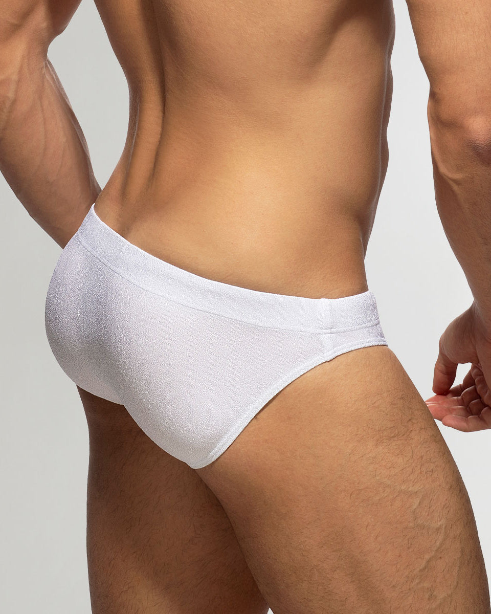 Addicted Pique Speedo Swim Brief White