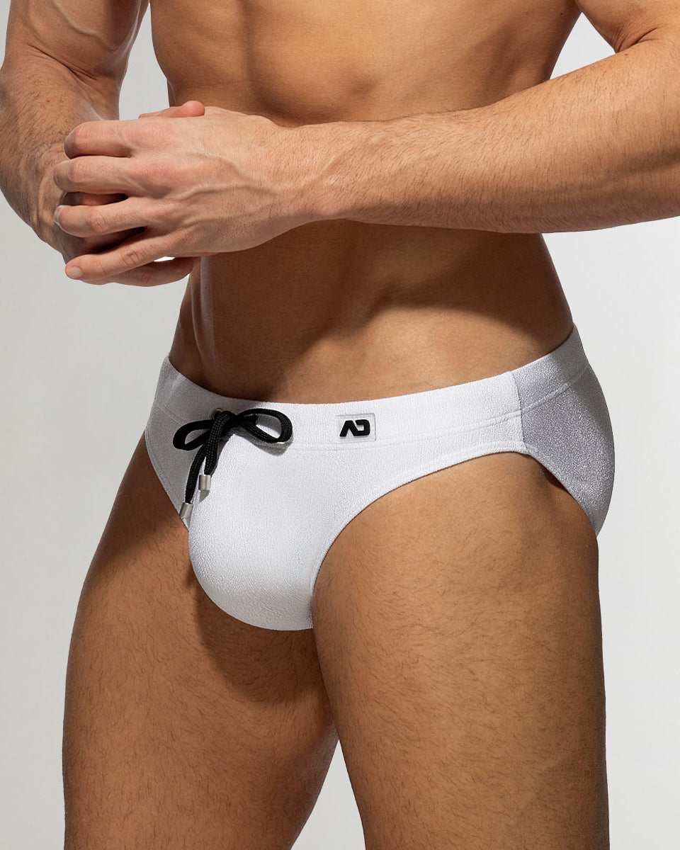 Addicted Pique Speedo Swim Brief White