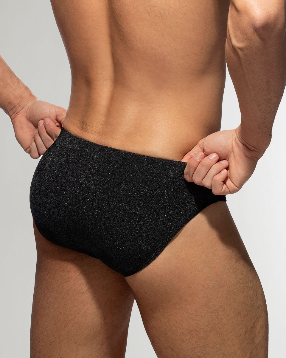Addicted Pique Speedo Swim Brief Black