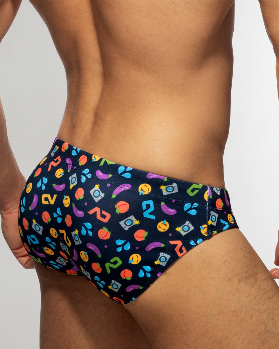 Addicted Emoji Swim Brief Addicted Emoji Swim Brief Blue