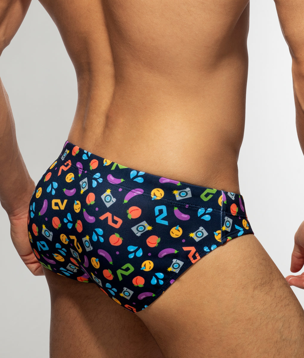 Addicted Emoji Swim Brief Addicted Emoji Swim Brief Blue