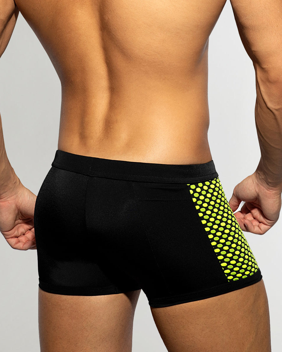 Addicted Disco Pop Swim Trunk Black