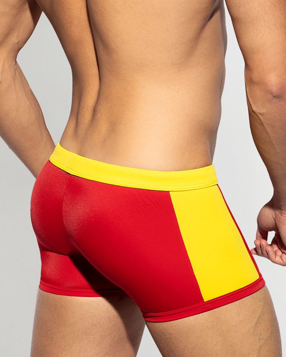 Addicted Flags Swim Trunk Yellow