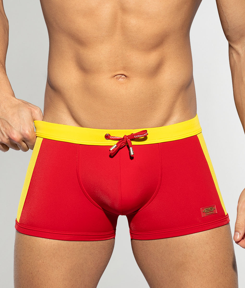 Addicted Flags Swim Trunk Yellow
