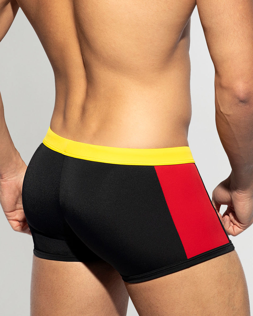 Addicted Flags Swim Trunk Black
