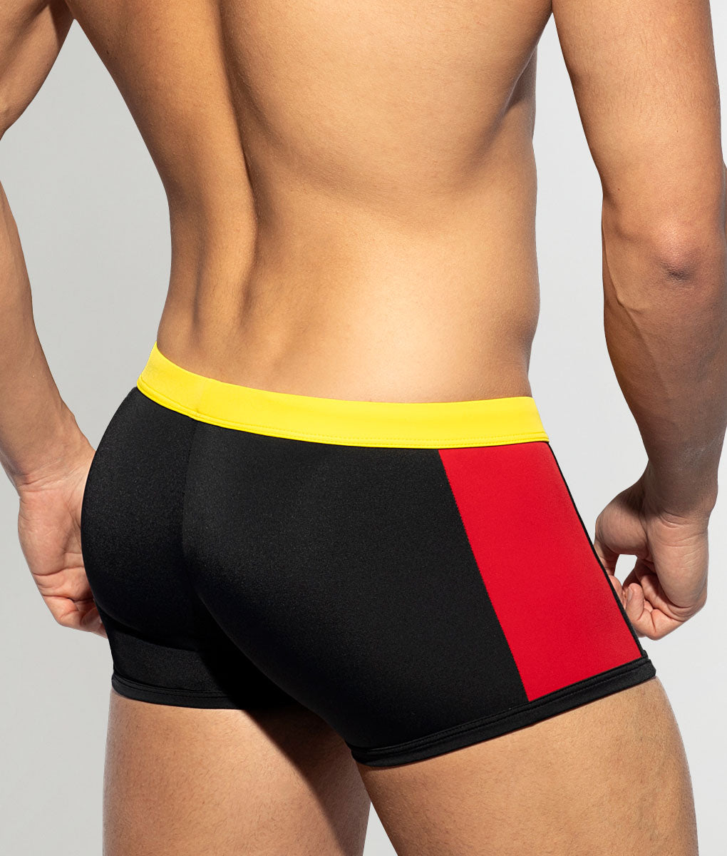 Addicted Flags Swim Trunk Black