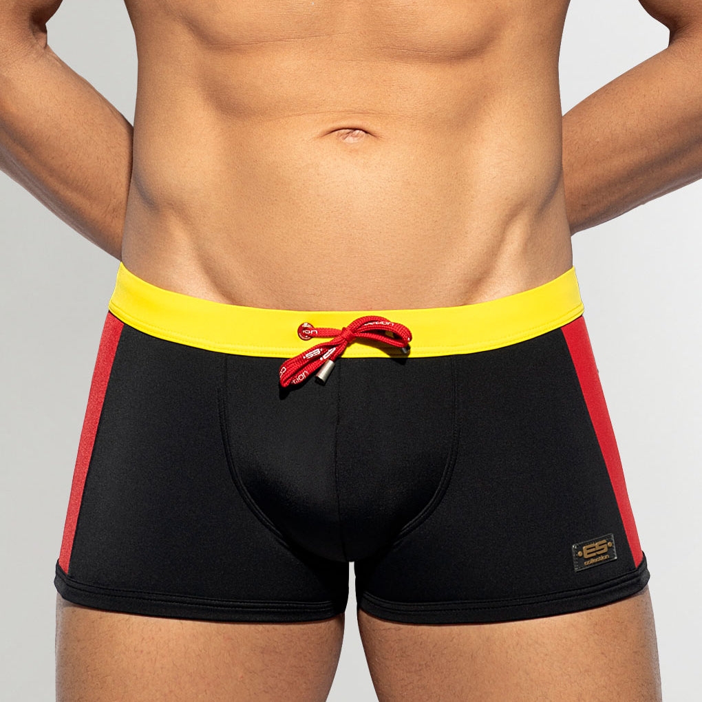 Addicted Flags Swim Trunk Black
