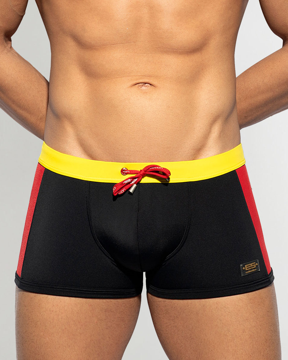 Addicted Flags Swim Trunk Black