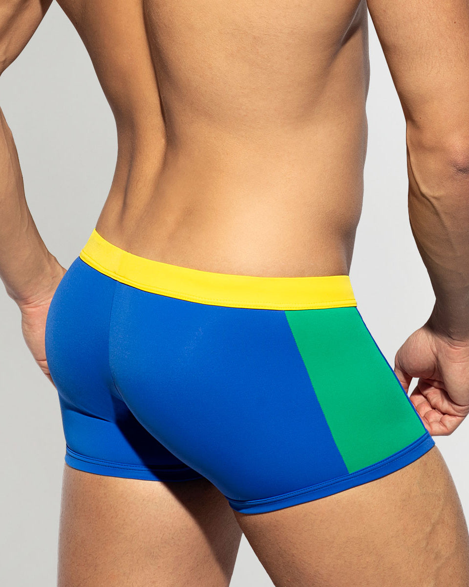 Addicted Flags Swim Trunk Royal-blue