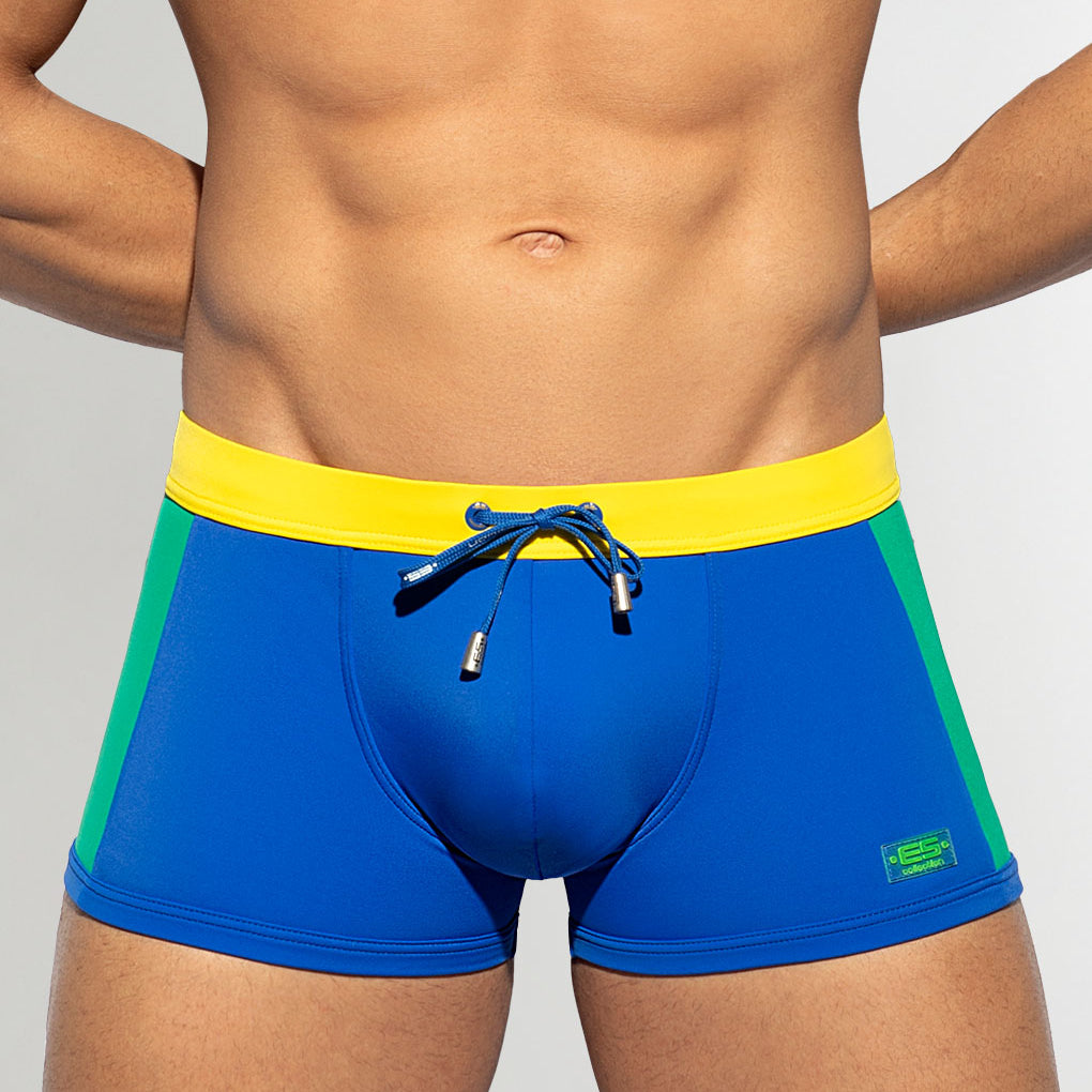 Addicted Flags Swim Trunk Royal-blue