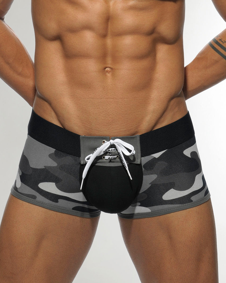 Addicted Tie-up Trunk Grey-camouflage