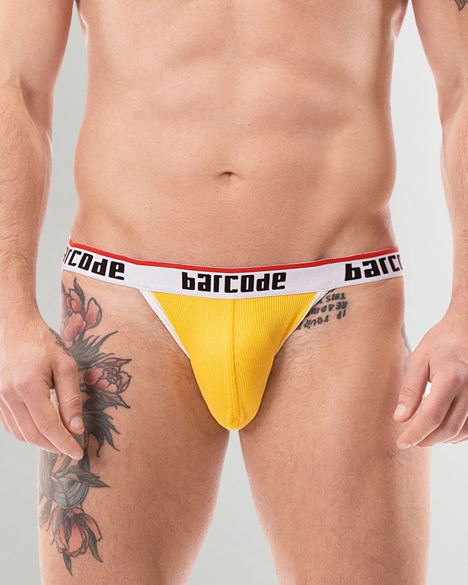 Barcode Berlin Cosme Jockstrap Yellow-white