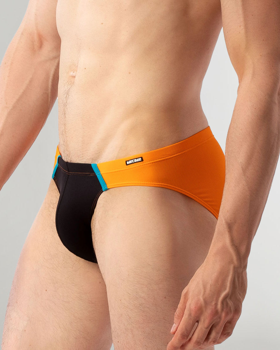 Barcode Berlin Avas Swim Brief Black-orange-blue