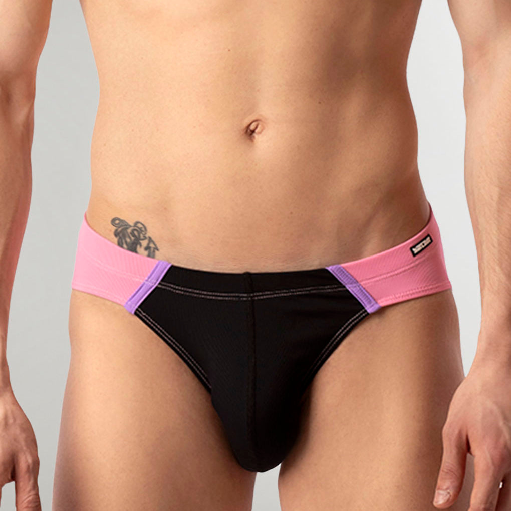 Barcode Berlin Avas Swim Brief Black-rose-lila