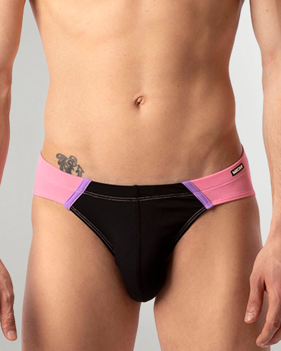 Barcode Berlin Avas Swim Brief Black-rose-lila