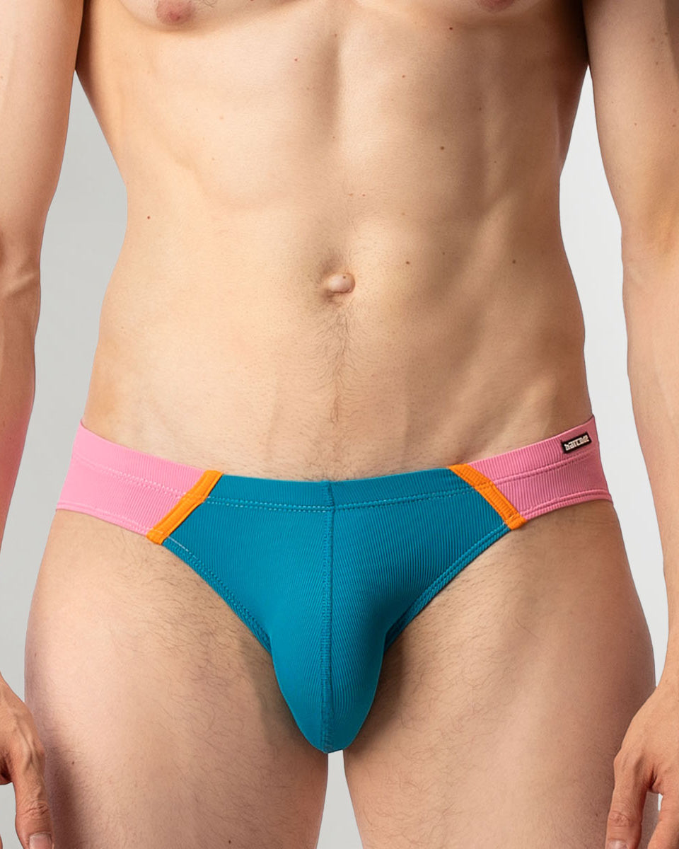 Barcode Berlin Avas Swim Brief Blue-rose-orange