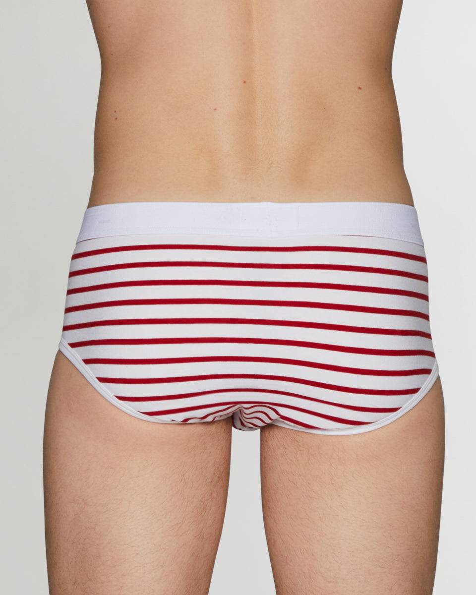 Bluebuck Nautical Brief Bluebuck Nautical Brief White-red-stripes