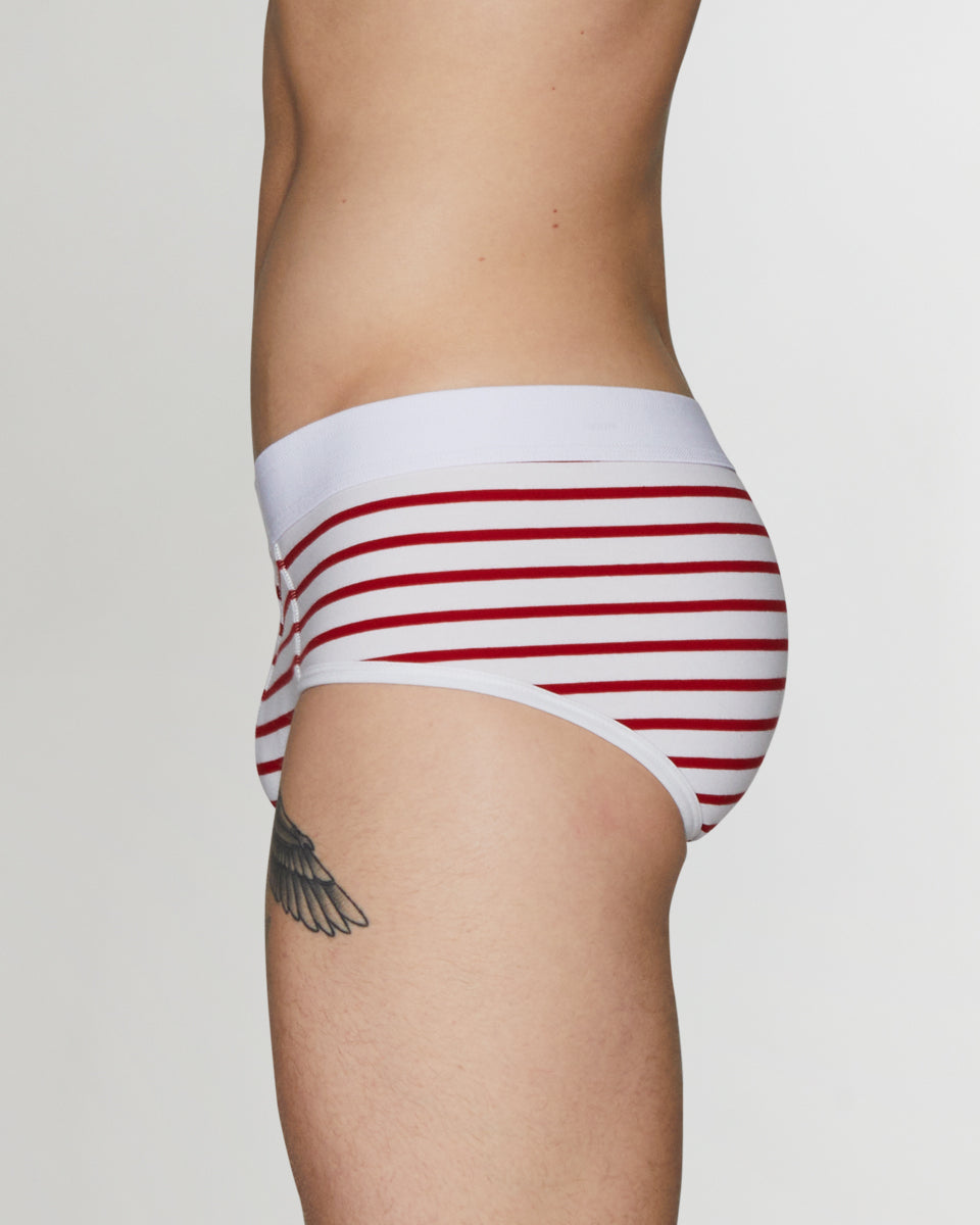 Bluebuck Nautical Brief Bluebuck Nautical Brief White-red-stripes