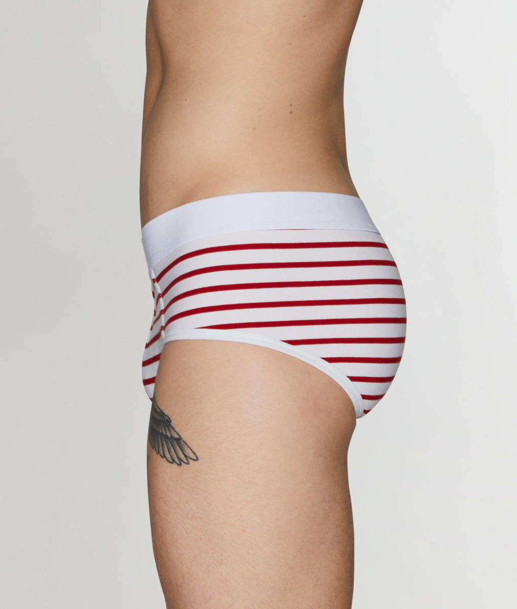 Bluebuck Nautical Brief Bluebuck Nautical Brief White-red-stripes