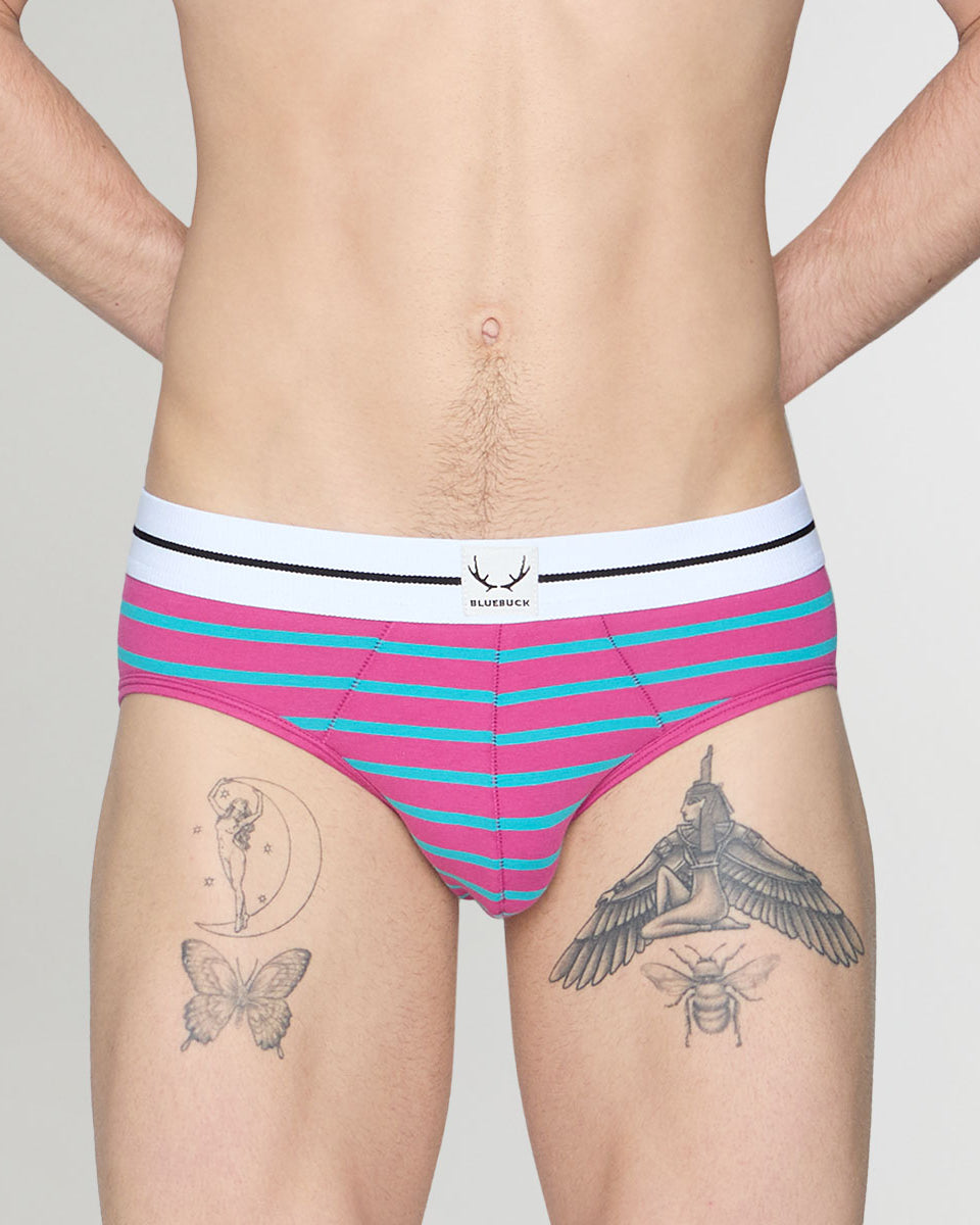 Bluebuck Nautical 25 Brief Cactus-flower-viridian-green