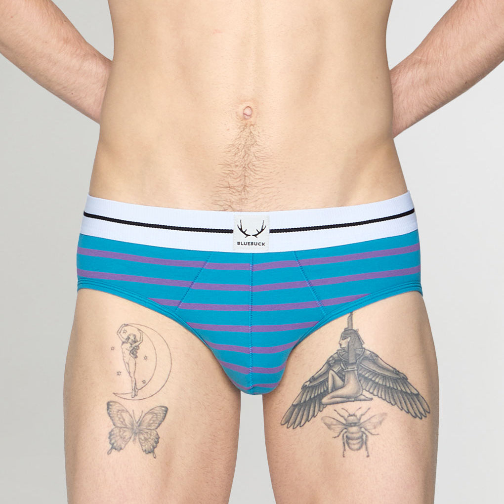Bluebuck Nautical 25 Brief Mosaic-blue-deep-lavender