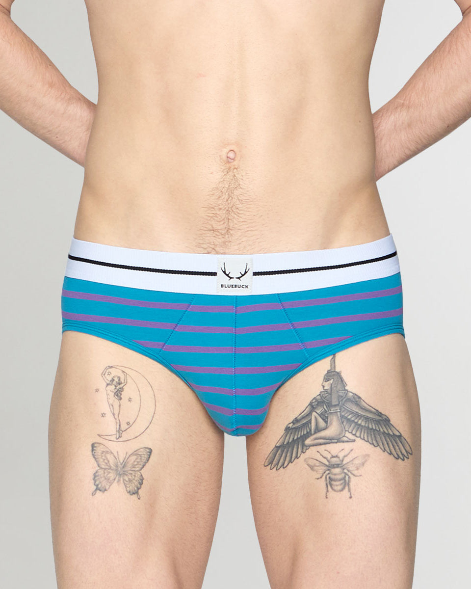 Bluebuck Nautical 25 Brief Mosaic-blue-deep-lavender