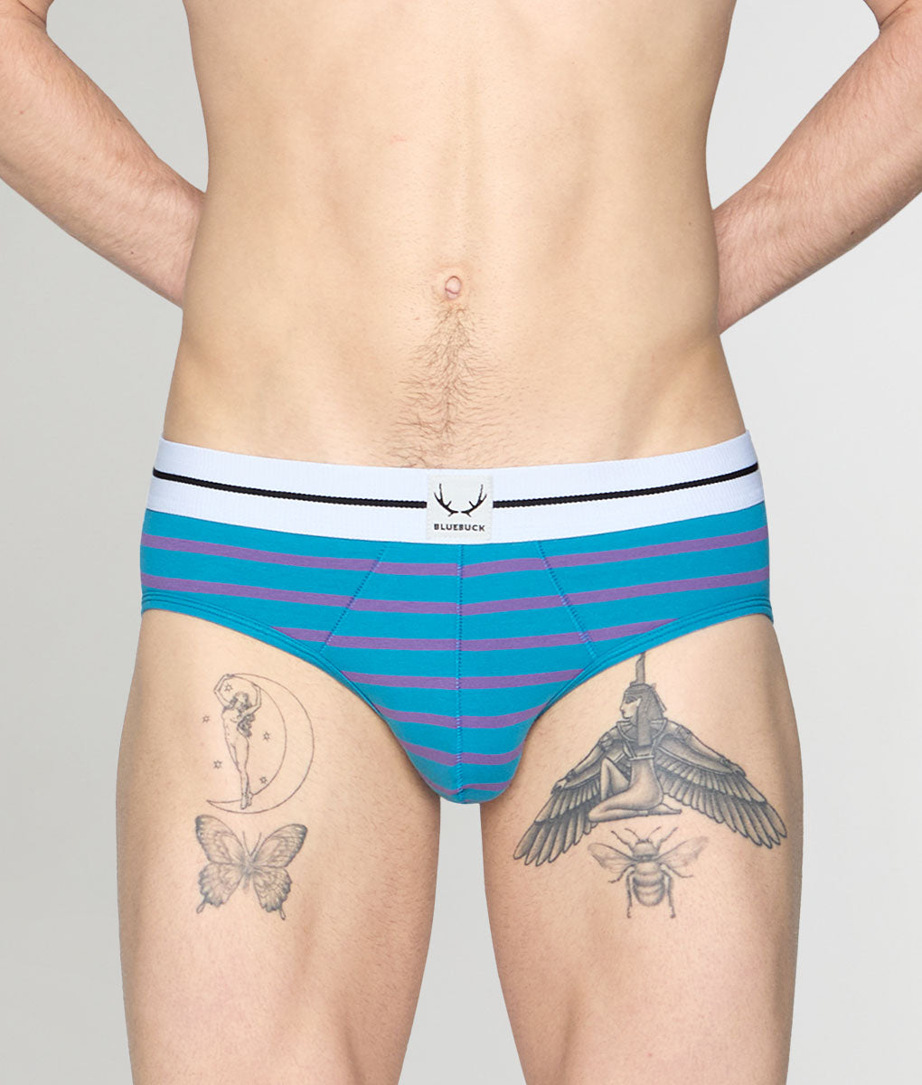 Bluebuck Nautical 25 Brief Mosaic-blue-deep-lavender