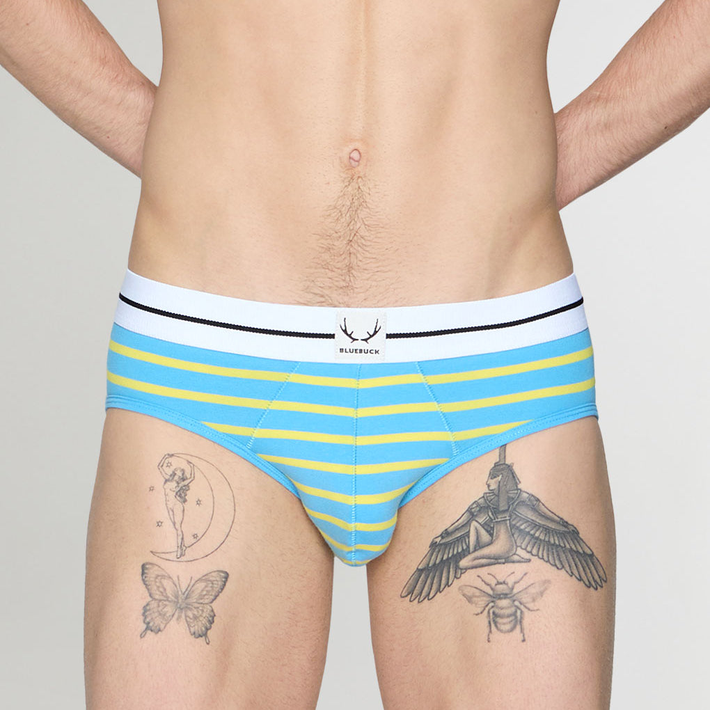 Bluebuck Nautical 25 Brief Blue-yellow
