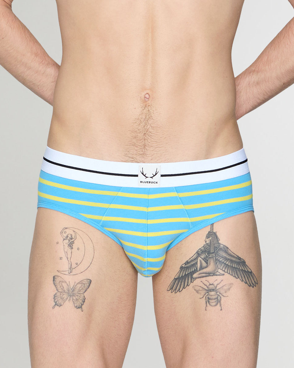 Bluebuck Nautical 25 Brief Blue-yellow