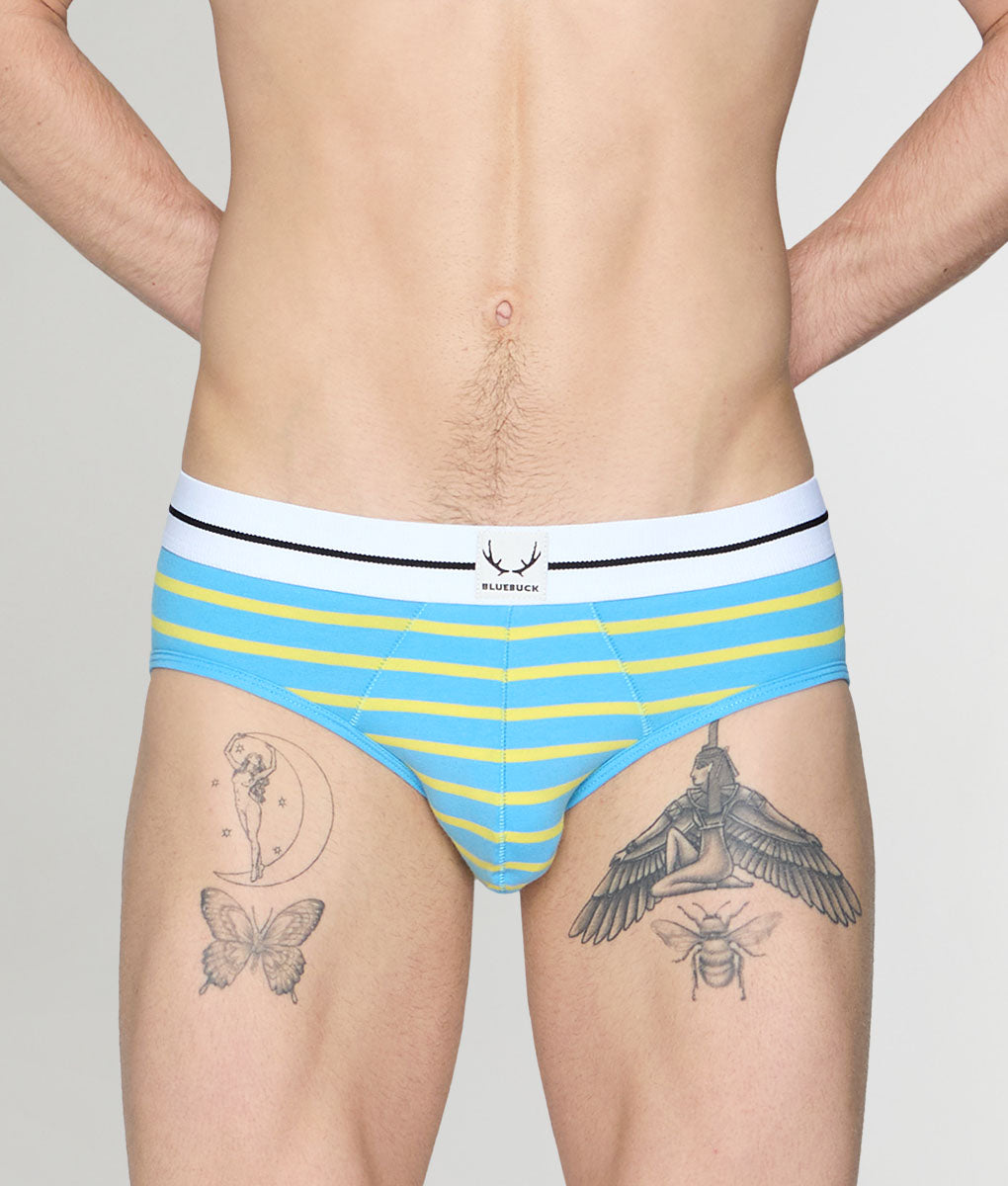 Bluebuck Nautical 25 Brief Blue-yellow