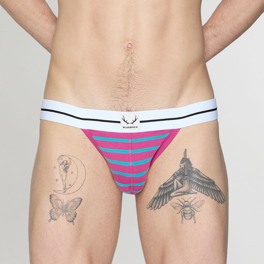 Bluebuck Nautical 25 Jockstrap Cactus-flower-viridian-green