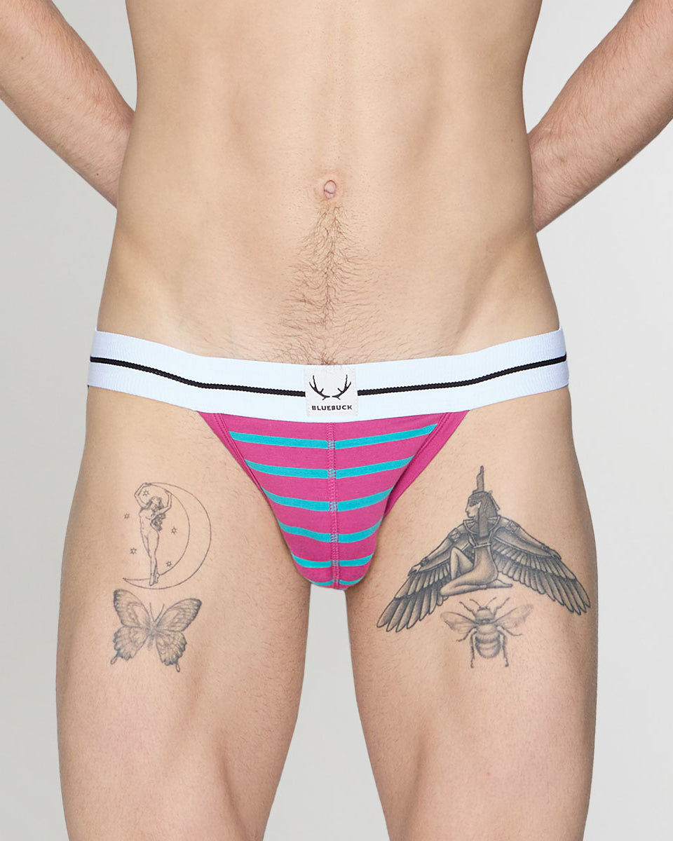 Bluebuck Nautical 25 Jockstrap Cactus-flower-viridian-green