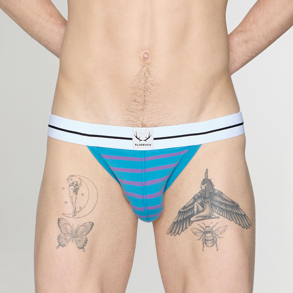 Bluebuck Nautical 25 Jockstrap Mosaic-blue-deep-lavender